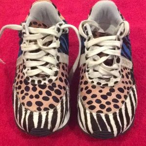 Schutz Ninive Sneaker In Rose Blue Leopard Multi